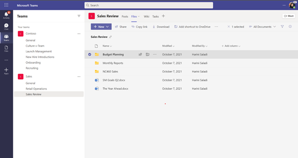 Add shortcuts in Microsoft Teams